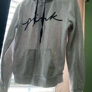 Pink grey and black plain jacket